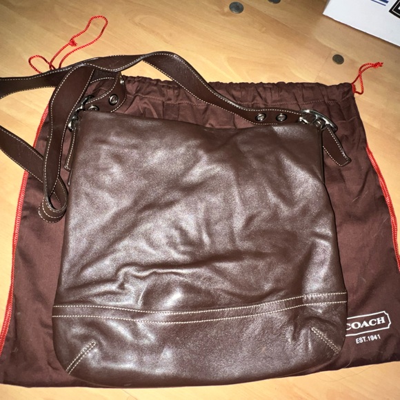 Coach Brown Leather Shoulder Bag - Picture 2 of 9